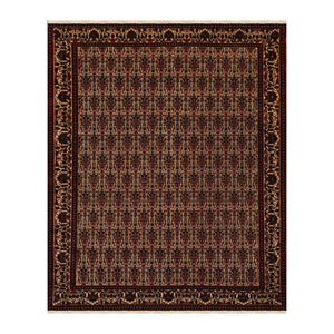 6x9 Ivory, Rust Hand Knotted 100% Wool Vase 200 KPSI Authentic Persian Oriental Area Rug - Oriental Rug Of Houston