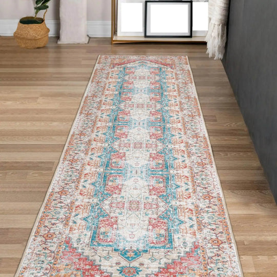 LoomBloom Multi Sizes Beige Machine Made Traditional Medallion Flatweave Polyester Oriental Area Rug