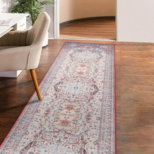 LoomBloom Multi Sizes Beige Machine Made Traditional Vintage Boho Flatweave Polyester Oriental Area Rug