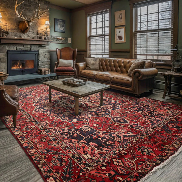 10x14 Rust Hand Knotted Persian Area Rug | Oriental Rug of Houston ...