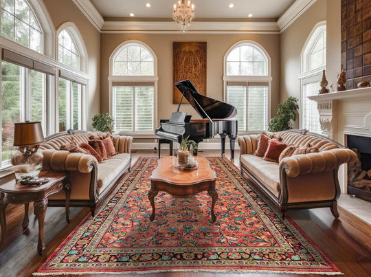 5'2" x 11' Runner Hand Knotted 100% Wool Traditional Oriental Area Rug Rust