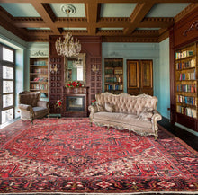 9'5'' x 13'3'' Hand Knotted 100% Wool Herizz Traditional Oriental Area Rug Rust - Oriental Rug Of Houston