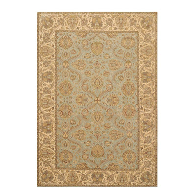 Aqua, Beige Color 6x9 Hand Knotted 100% Wool Pak Kashan Traditional 200 KPSI Oriental Area Rug - Oriental Rug Of Houston