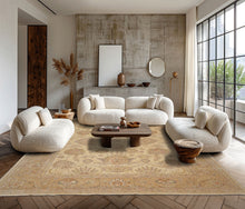 8'11'' x 11'6'' Hand Knotted 100% Wool Peshawar Oriental Area Rug Beige