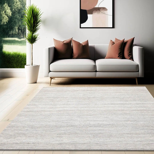 Multi Sizes Hand Woven Dhurry 100% Wool Oriental Area Rug Silver, Gray Color