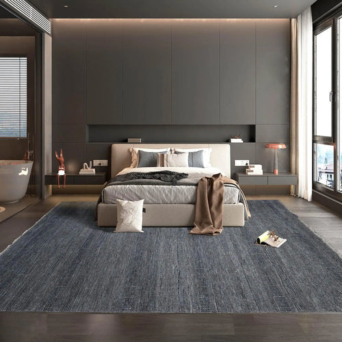 10x14 Blue, White, Color Hand Knotted  Wool and Bamboo Silk Modern & Contemporary Oriental Rug