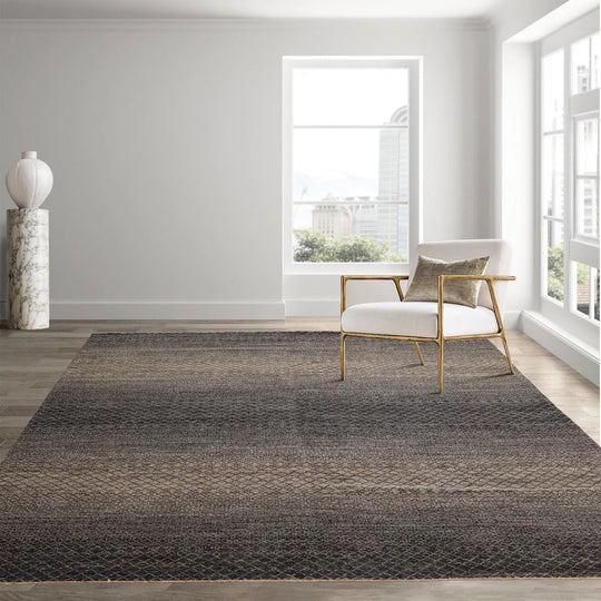 8' x 10' Hand Knotted 100% Wool Modern Oriental Area Rug Gray, Beige