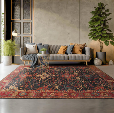 Multi Color Multi Size Hand Tufted Handmade 100% Wool Oriental Area Rug Dark Blue