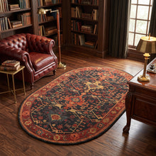 Handmade Multi Size 100% Wool Dark Blue Oriental Area Rug