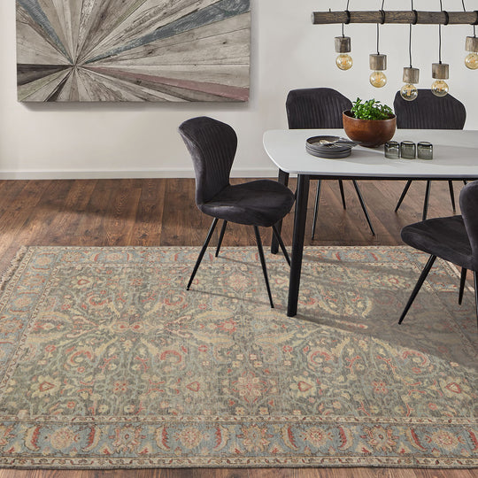 5x7 Hand Knotted Distressed Afghan 100% Wool Traditional Oriental Area Rug Gray Beige Color