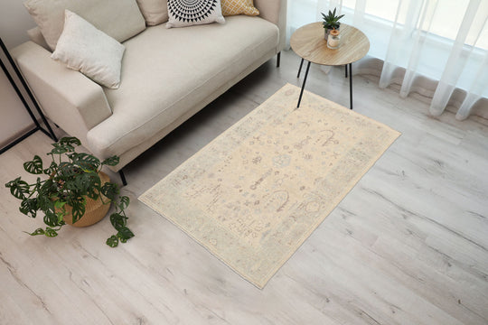 Multi Color 3x5 Hand Knotted Oushak 100% Wool Traditional Oriental Area Rug