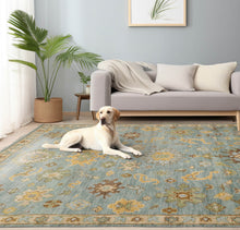 Multi Sizes LoomBloom Muted Turkish Oushak Hand Knotted Traditional 100% Wool Area Rug Gold