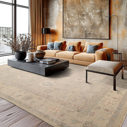 9'x12' Moss Hand Knotted Afghan Oushak Traditional Wool Oriental Area Rug