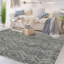 3x5 Celadon, Ivory, Color Hand Knotted Afghan Moroccan Wool Modern & Contemporary Oriental Rug