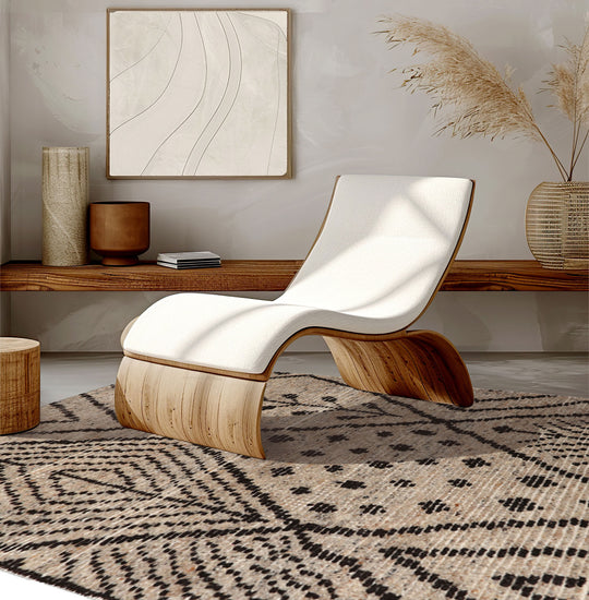 LoomBloom 3'x5' Beige Hand Knotted Afghan Moroccan Modern & Contemporary Tribal Wool Oriental Area Rug