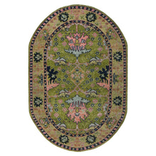 Multi Sizes Green, Pink Hand Knotted Muted Turkish Oushak 100% Wool Traditional Oriental Area Rug