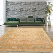 5' 9''x8' Hand Knotted Caucasian  100% Wool Traditional Oriental Area Rug Beige, Sage Color