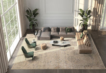 10x14 Beige, Peach, Gray Color Hand Knotted Distressed Quality Wool Traditional Oriental Rug
