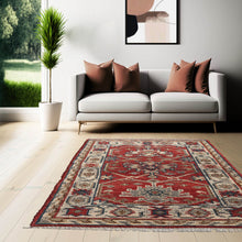 3'x5' Hand Knotted Turkish Oushak  100% Wool  Traditional  Oriental Area Rug Rust,Beige Color