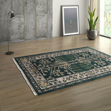 3'x5' Hand Knotted Turkish Oushak  100% Wool  Traditional  Oriental Area Rug Teal,Beige Color