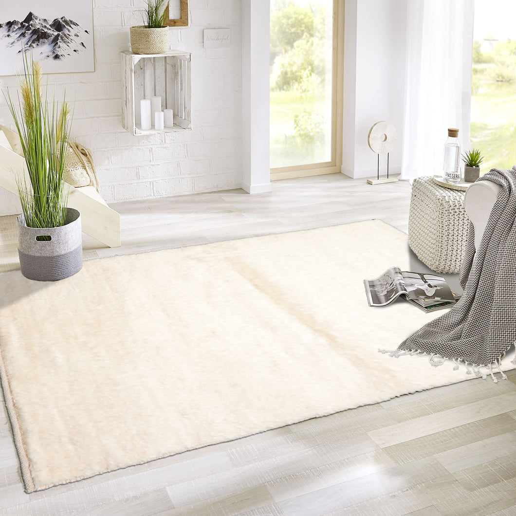 3x5 Ivory, , Color Hand Knotted Afghan Moroccan Wool Contemporary Oriental Rug