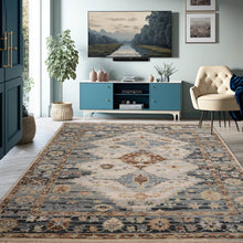 Multi Sizes Hand Knotted Loom Bloom Muted Oushak 100% Wool Modern & Contemporary Oriental Area Rug Beige, Slate Color