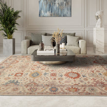8x10 Beige, Rose, Gray Color Hand Knotted Distressed Wool Traditional Oriental Rug
