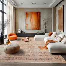 8x10 Gray, Rust, Celadon Color Hand Knotted Distressed Wool Traditional Oriental Rug