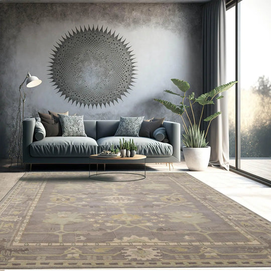 8x10 Hand Tufted Hand Made 100% Wool Modern & Contemporary Oriental Area Rug Taupe, Gray Color