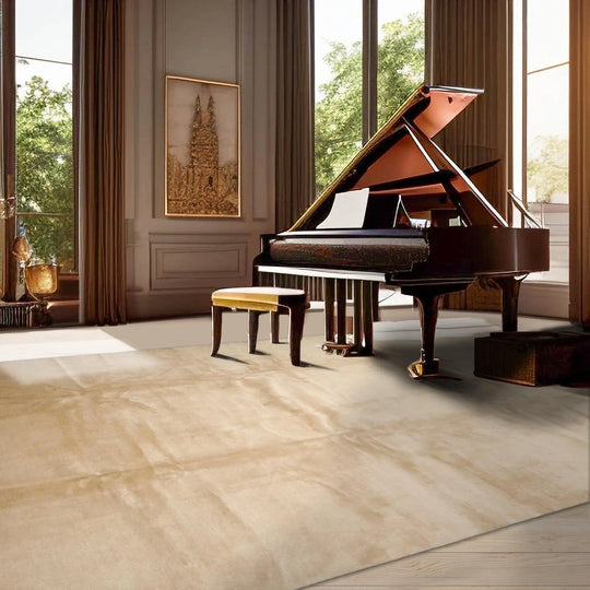 9x12 Ivory Mark Philips Hand Knotted 100% Wool Contemporary Tibetan Area Rug