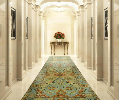 LoomBloom 2' 7'' x9' 11'' Moss Hand Knotted Traditional Oushak Wool Oriental Area Rug - Oriental Rug Of Houston