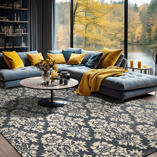 LoomBloom Multi Size Slate Gray Hand Tufted Transitional  Wool Oriental Area Rug