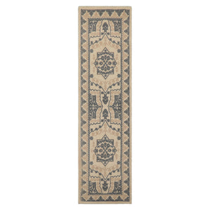 Runner Beige Gray Tan Color Hand Tufted Geometric Wool Traditional Oriental Rug