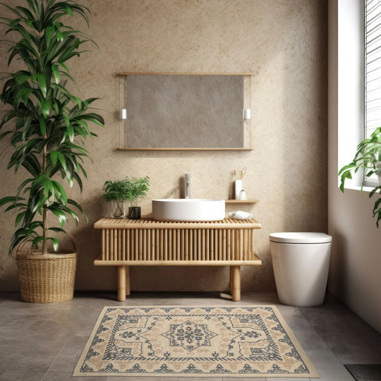 LoomBloom Multi Size Beige Hand Tufted Traditional Geometric Heriz Wool Oriental Area Rug