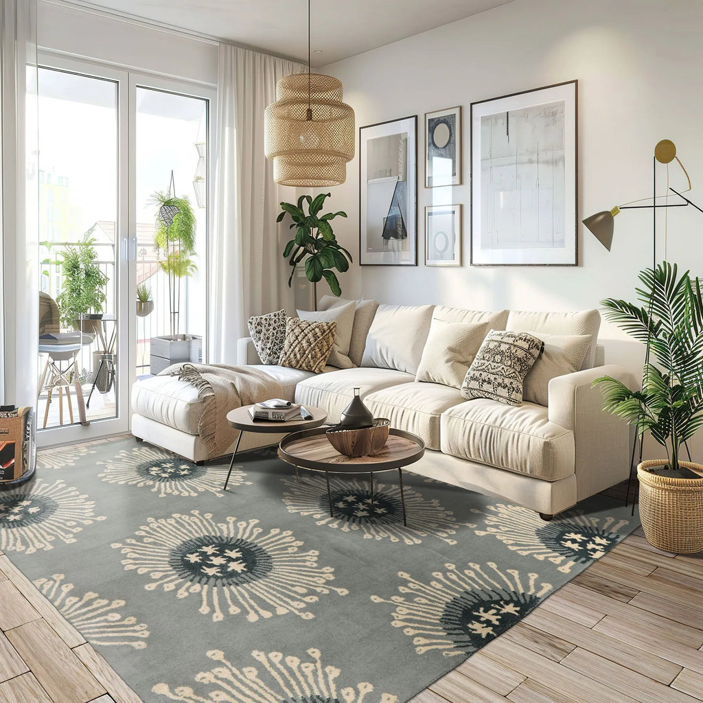 Multi Size Celadon Hand Tufted Abstract All-over Oriental Area Rug ...