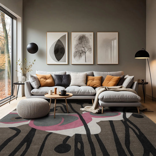 LoomBloom Multi Size Greenish Gray Hand Tufted Modern Wool Oriental Area Rug