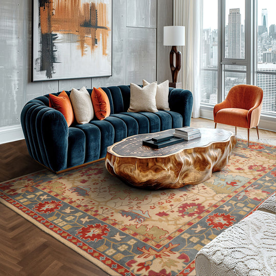 LoomBloom Multi Size Beige Hand Tufted Traditional Arts & Crafts Wool Oriental Area Rug