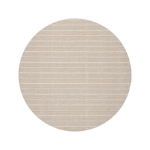 Round Tan Ivory Color Hand Woven Herringbone New Zealand Wool Contemporary Oriental Rug