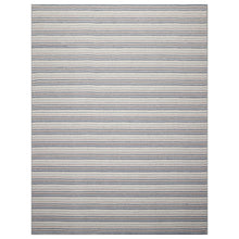 5x7 Ivory Gray Blue Color Hand Tufted Striped New Zealand Wool Contemporary Oriental Rug