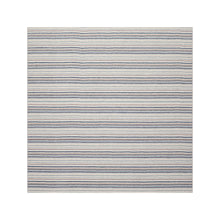 Square Ivory Gray Blue Color Hand Tufted Striped New Zealand Wool Contemporary Oriental Rug