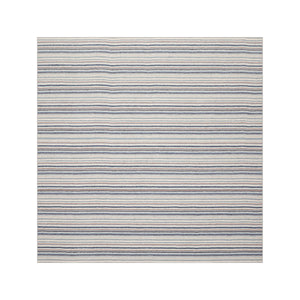 Square Ivory Gray Blue Color Hand Tufted Striped New Zealand Wool Contemporary Oriental Rug