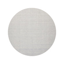 Round Ivory Navy Color Hand Woven Herringbone New Zealand Wool Contemporary Oriental Rug