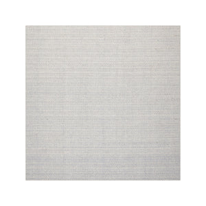 Square Ivory Navy Color Hand Woven Herringbone New Zealand Wool Contemporary Oriental Rug