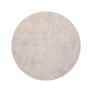 Round Taupe Color Hand Tufted Textured 100% Viscose Contemporary Oriental Rug