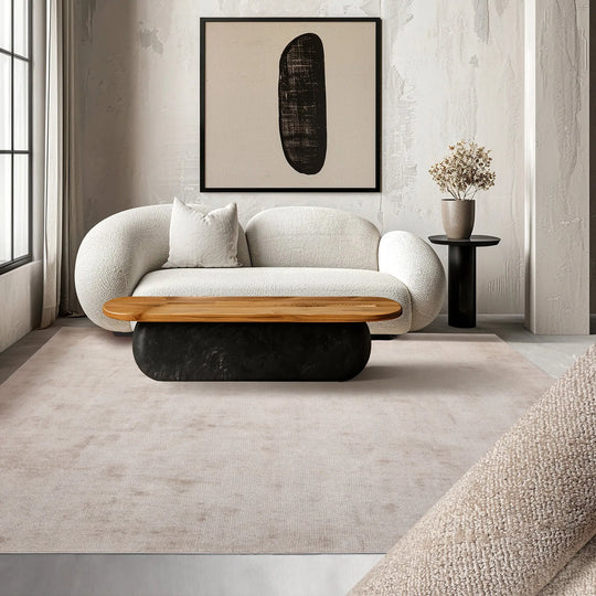 LoomBloom Multi Sizes Taupe Hand Tufted Contemporary  Textured 100% Viscose Oriental Area Rug