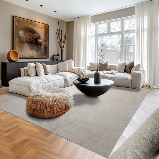 LoomBloom Multi Size Mossy Gray Hand Tufted Contemporary Textured Boho New Zealand Wool  Oriental Area Rug