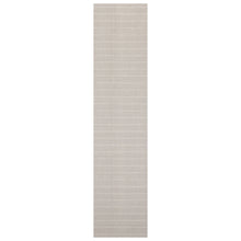 Runner Gray Ivory Color Hand Woven Herringbone New Zealand Wool Contemporary Oriental Rug