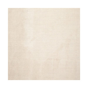 Square Beige Ivory Color Hand Tufted Textured New Zealand Wool Contemporary Oriental Rug