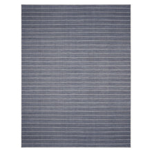 LoomBloom Multi Size Navy Hand Woven Contemporary Herringbone Flatweave New Zealand Wool  Oriental Area Rug