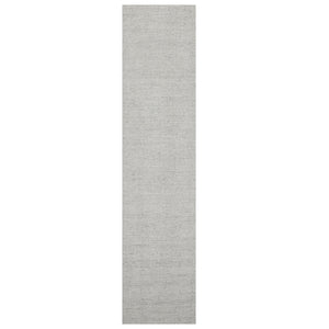 Runner Ash Gray Color Hand Woven Textured New Zealand Wool Modern Oriental Rug